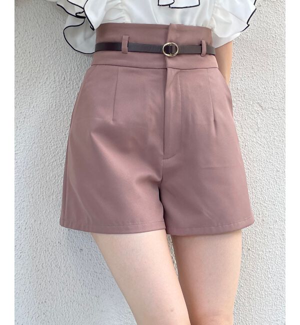 MAJESTICLEGON「クラシックベルト付きショートパンツ」|その他|モカ