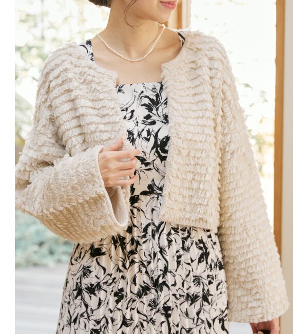 MAJESTICLEGON「ミニループショートカーデ」|カーディガン|