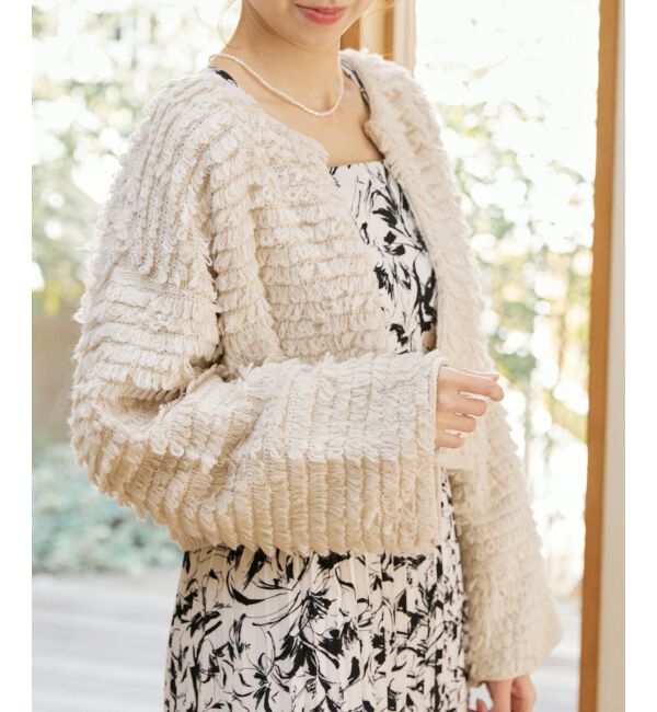 MAJESTICLEGON「ミニループショートカーデ」|カーディガン|