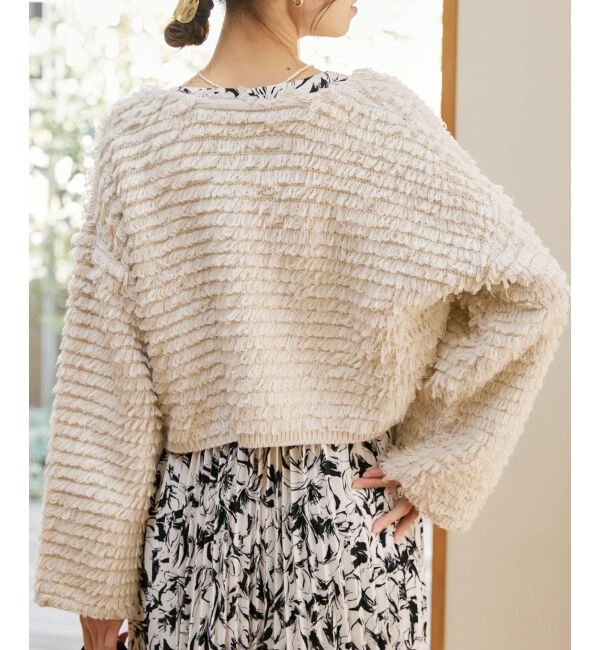 MAJESTICLEGON「ミニループショートカーデ」|カーディガン|