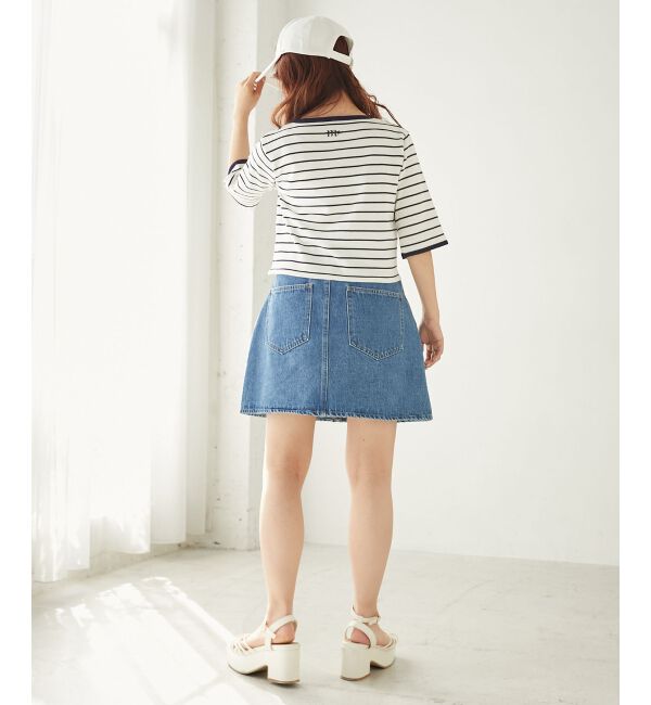 MAJESTICLEGON「クロップドボーダーカーディガン」|カーディガン|