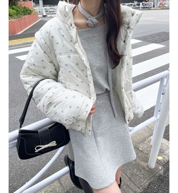 MAJESTICLEGON「リボンマフラーセット中綿ブルゾン」|ブルゾン・スタジャン|