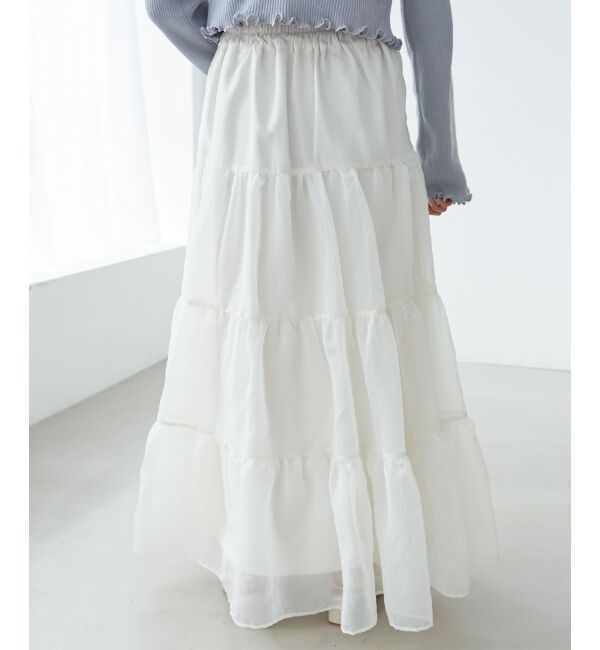 MAJESTICLEGON「コルセットディティールティアードスカート」|スカート|
