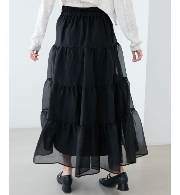 MAJESTICLEGON「コルセットディティールティアードスカート」|スカート|