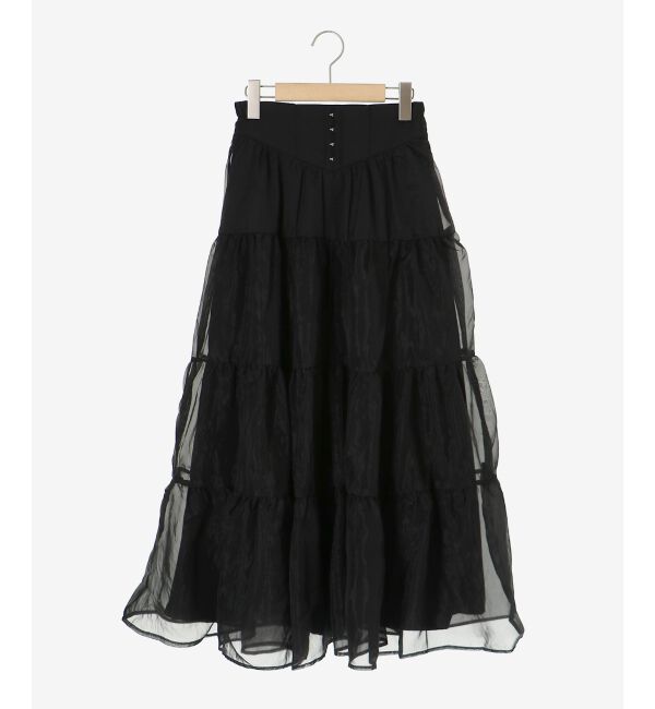 MAJESTICLEGON「コルセットディティールティアードスカート」|スカート|