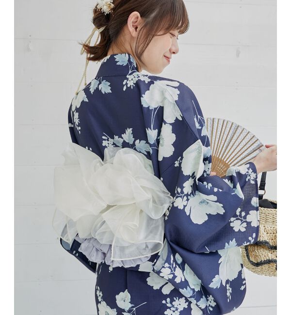  「ワンピでも着れる2WAY浴衣」|その他|ネイビー柄