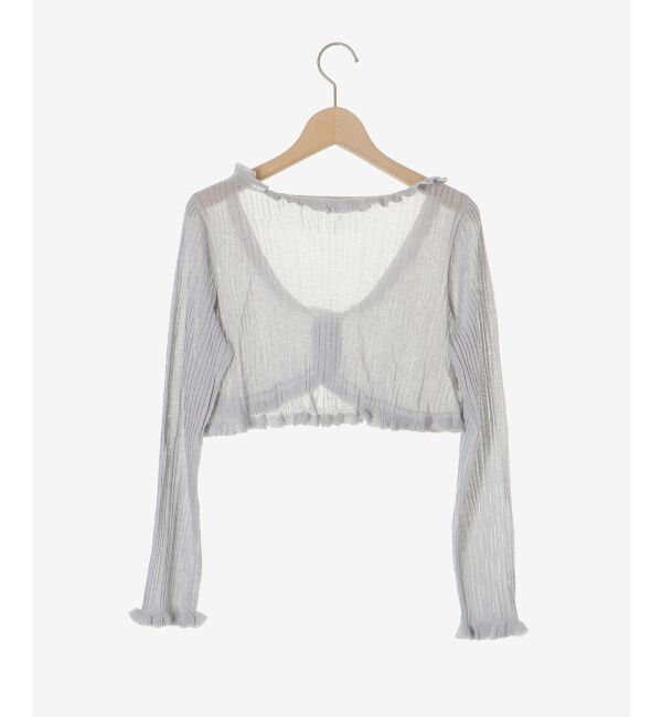  「パールチェーンキャミセットフリルカーデ」|カーディガン|