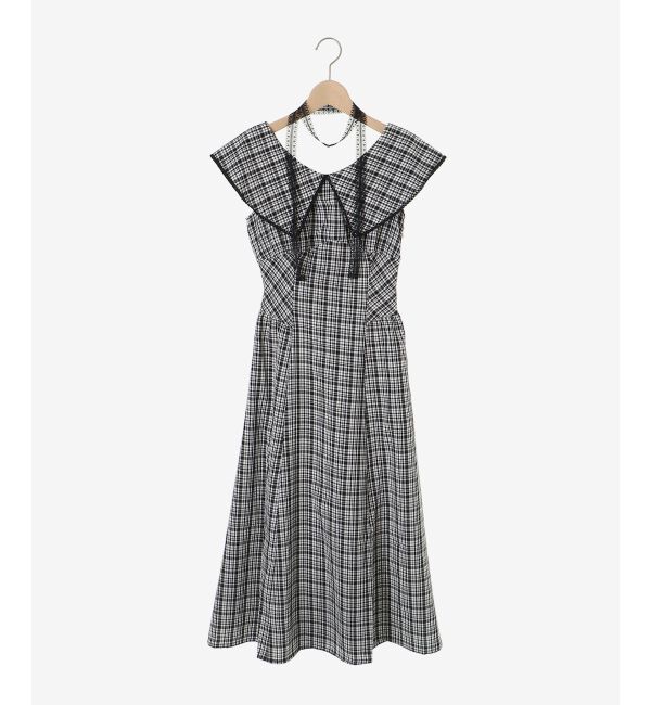  「チョーカーセットビッグカラーワンピース」|ワンピース|