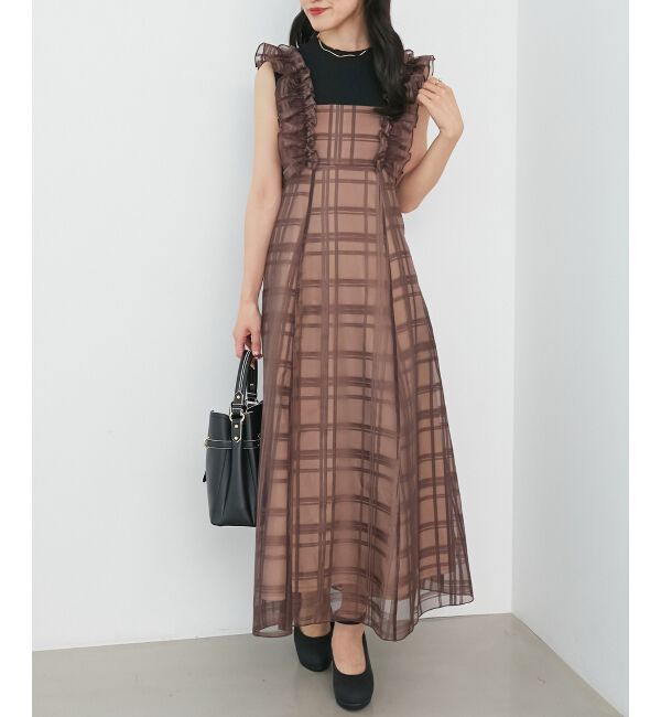  「ノースリフリルドッキングワンピ」|ワンピース|