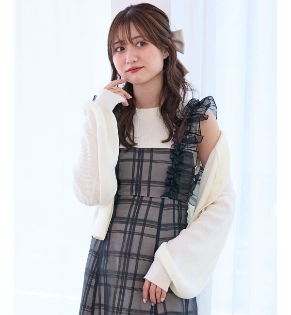  「ノースリフリルドッキングワンピ」|ワンピース|