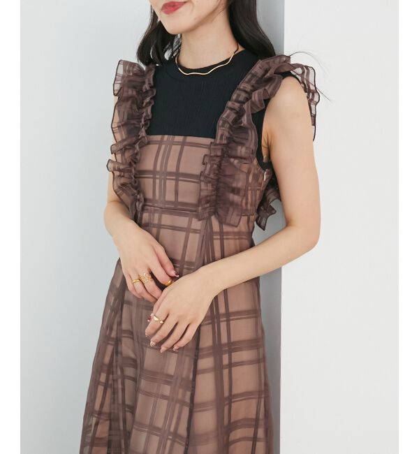  「ノースリフリルドッキングワンピ」|ワンピース|