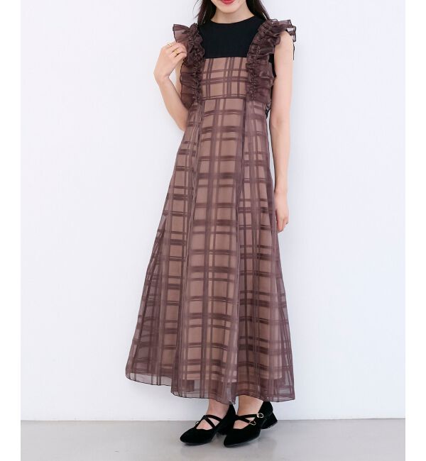  「ノースリフリルドッキングワンピ」|ワンピース|