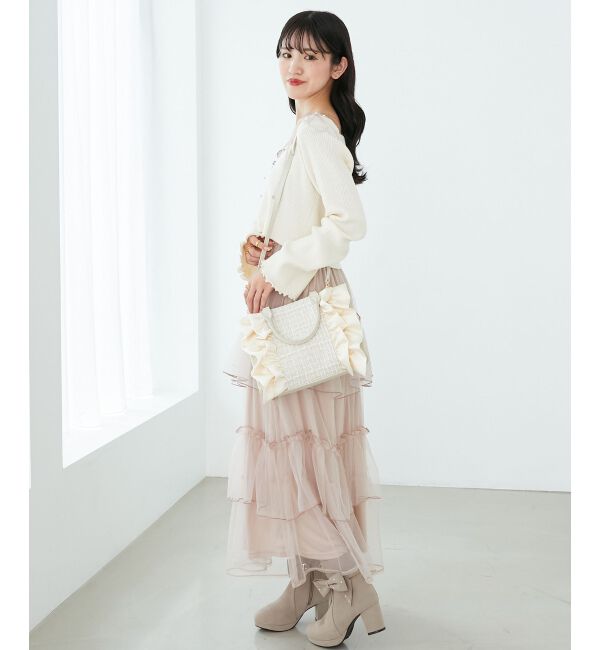  「ツイードフリルショルダーバッグ」|ショルダー・メッセンジャー|