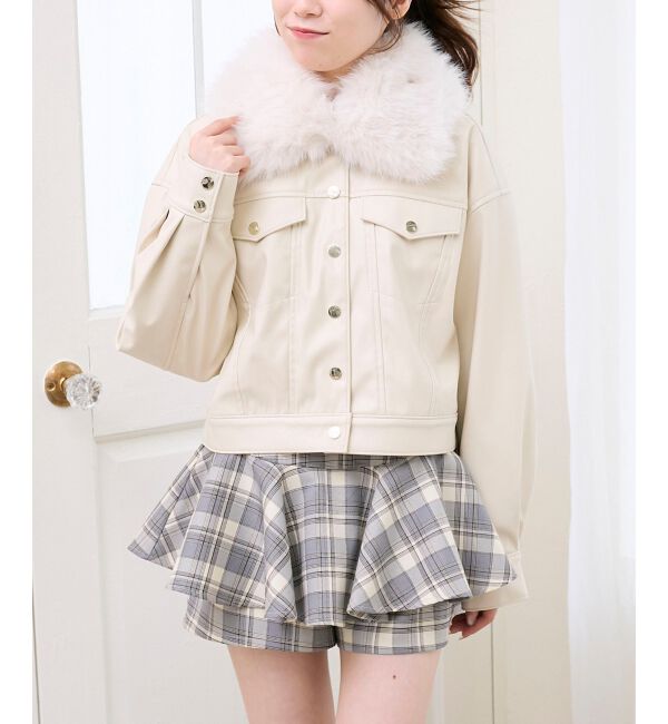  「2wayフェイクファーカラーブルゾン」|ブルゾン・スタジャン|