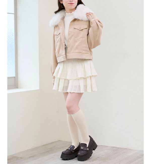  「2wayフェイクファーカラーブルゾン」|ブルゾン・スタジャン|