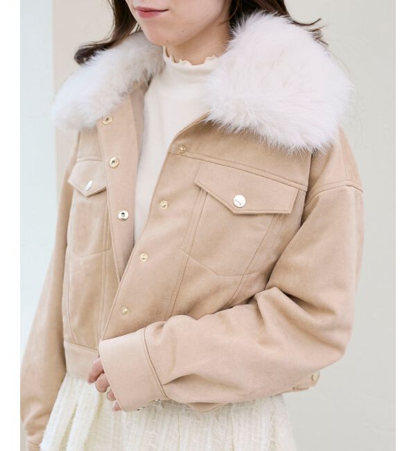  「2wayフェイクファーカラーブルゾン」|ブルゾン・スタジャン|