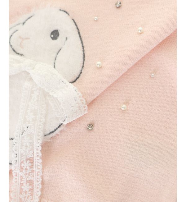  「リボン&times;キラキラうさぎニット」|ニット・セーター|