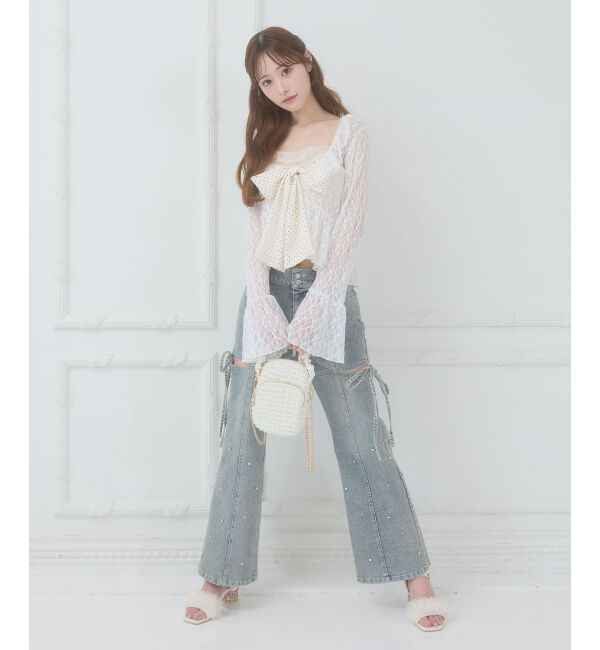  「バリエフリル襟カーディガン」|Tシャツ・カットソー|