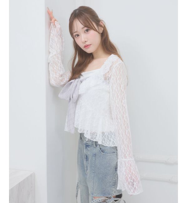  「バリエフリル襟カーディガン」|Tシャツ・カットソー|