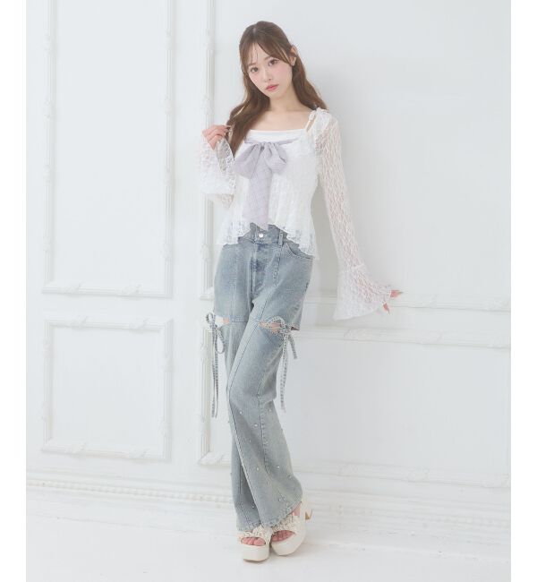  「バリエフリル襟カーディガン」|Tシャツ・カットソー|