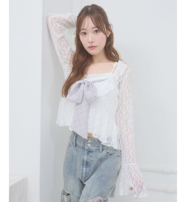 「バリエフリル襟カーディガン」|Tシャツ・カットソー|