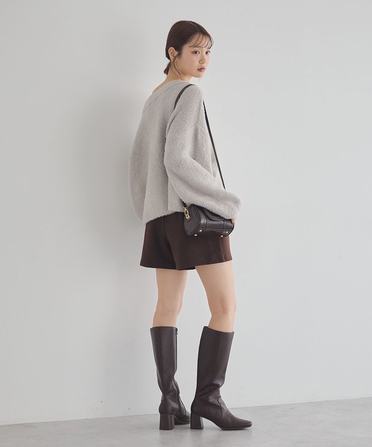 earth music&ecology「オフショルフェザーニットプルオーバー」|ニット・セーター|