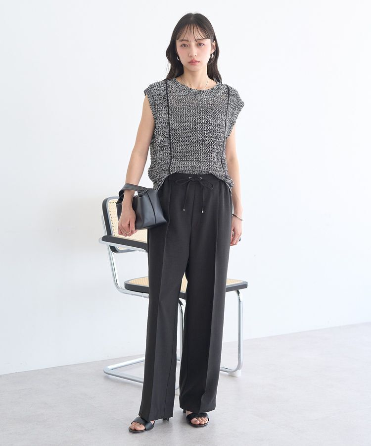 earth music&ecology「配色ラインMIXニットベスト」|ベスト・ジレ|