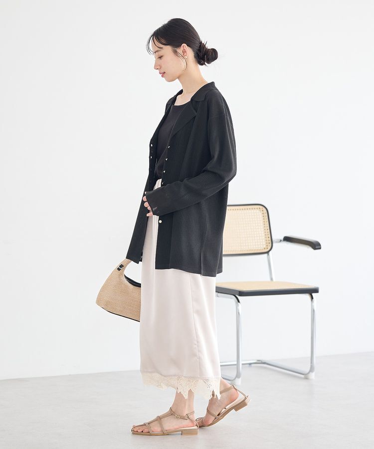 earth music&ecology「テーラーカラーニットカーディガン」|カーディガン|