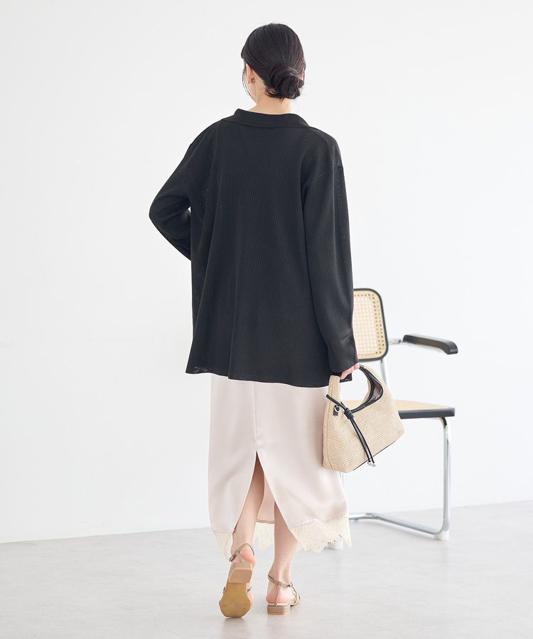 earth music&ecology「テーラーカラーニットカーディガン」|カーディガン|