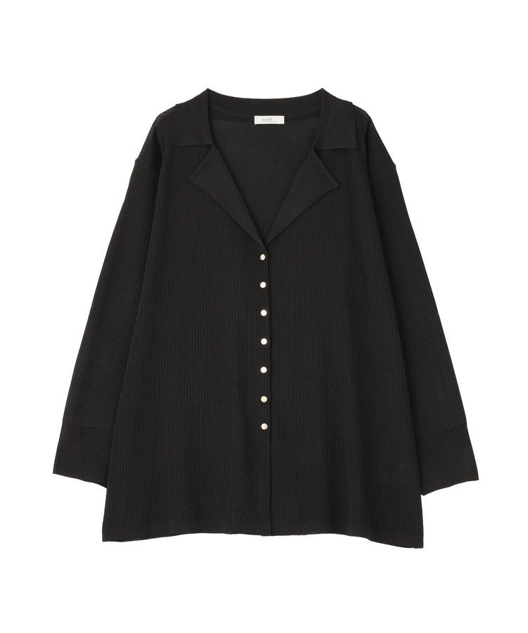 earth music&ecology「テーラーカラーニットカーディガン」|カーディガン|