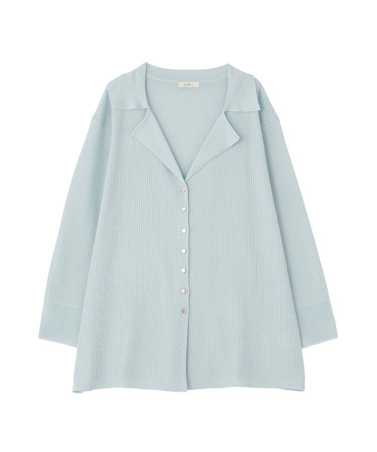 earth music&ecology「テーラーカラーニットカーディガン」|カーディガン|