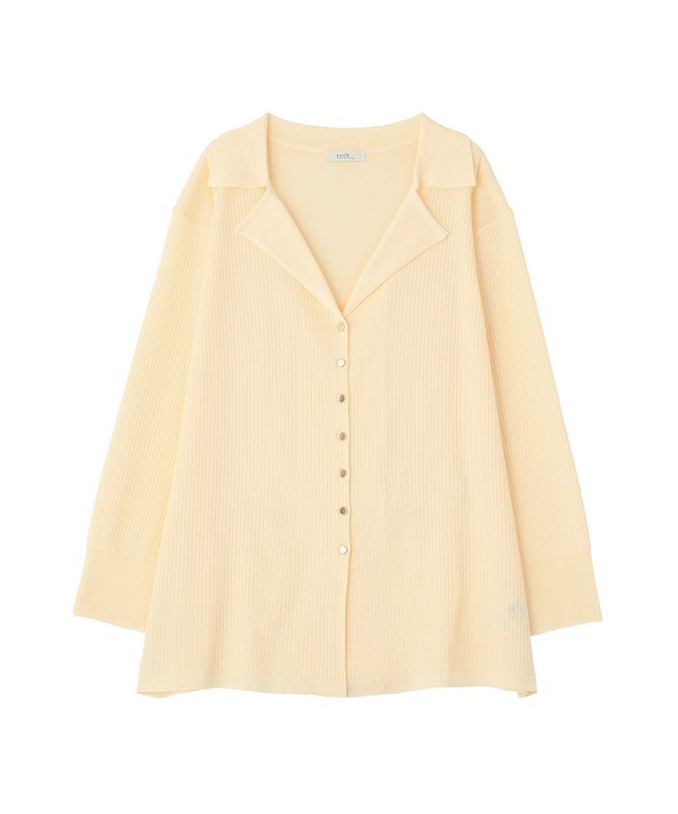 earth music&ecology「テーラーカラーニットカーディガン」|カーディガン|