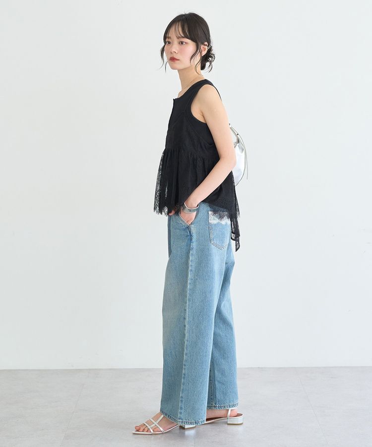 earth music&ecology「フリンジレースバックリボンキャミ」|キャミソール|