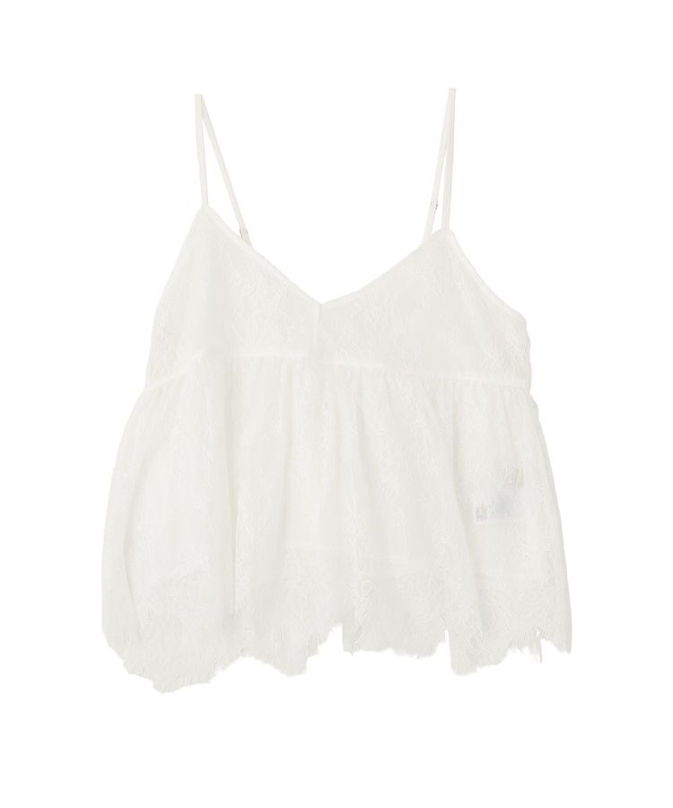 earth music&ecology「フリンジレースバックリボンキャミ」|キャミソール|