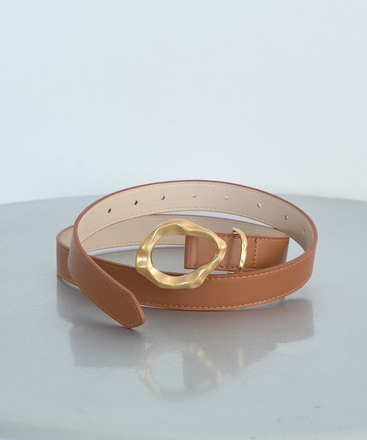 earth music&ecology「ニュアンスバックルベルト」|ベルト|Light brown