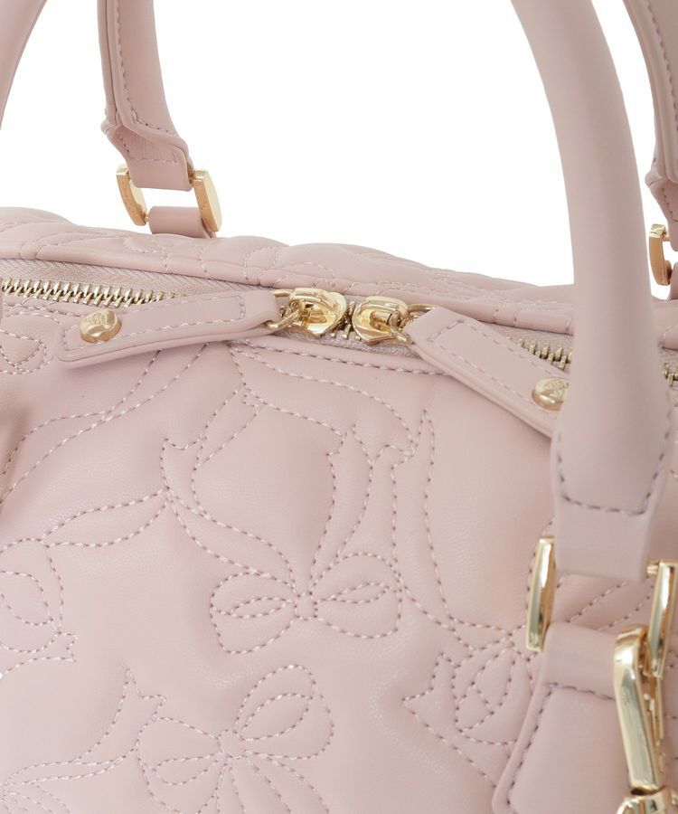 Maison de FLEUR「【チャーム付き/2Way】リボンキルティングボストンバッグ」|ハンドバッグ|