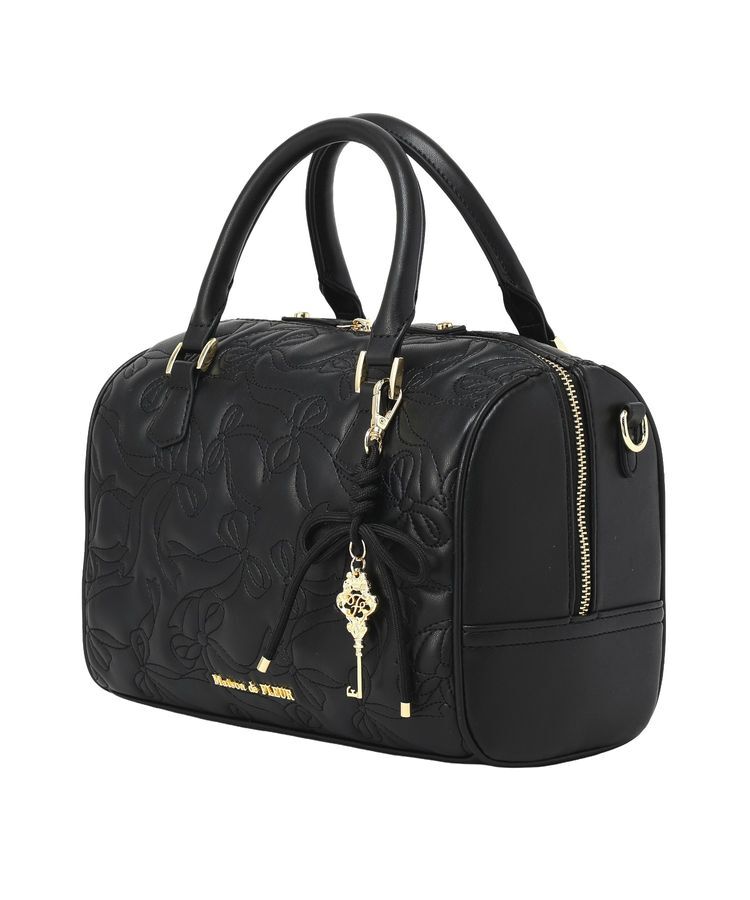 Maison de FLEUR「【チャーム付き/2Way】リボンキルティングボストンバッグ」|ハンドバッグ|