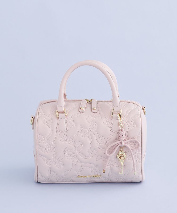 Maison de FLEUR「【チャーム付き/2Way】リボンキルティングボストンバッグ」|ハンドバッグ|