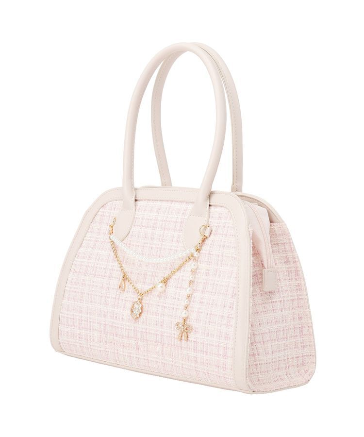 Maison de FLEUR「チャーム付きツイード2Wayバッグ」|ハンドバッグ|