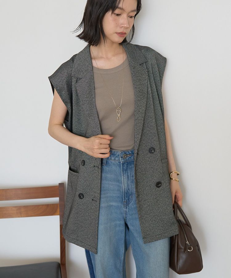 AMERICAN HOLIC「テーラードミドル丈ジレ」|ベスト・ジレ|