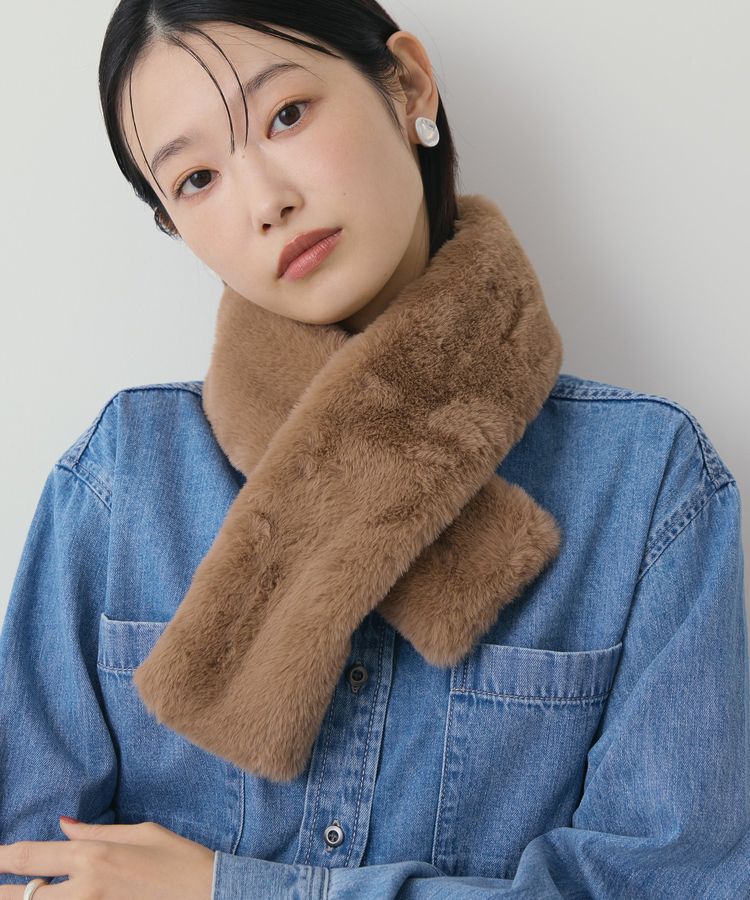 AMERICAN HOLIC「リバーシブルフェイクファーティペット」|マフラー|