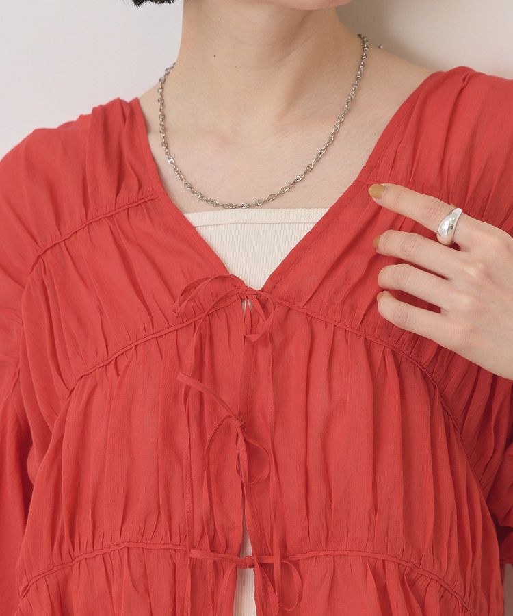 AMERICAN HOLIC「【接触冷感】フロントリボンブラウス」|シャツ・ブラウス|