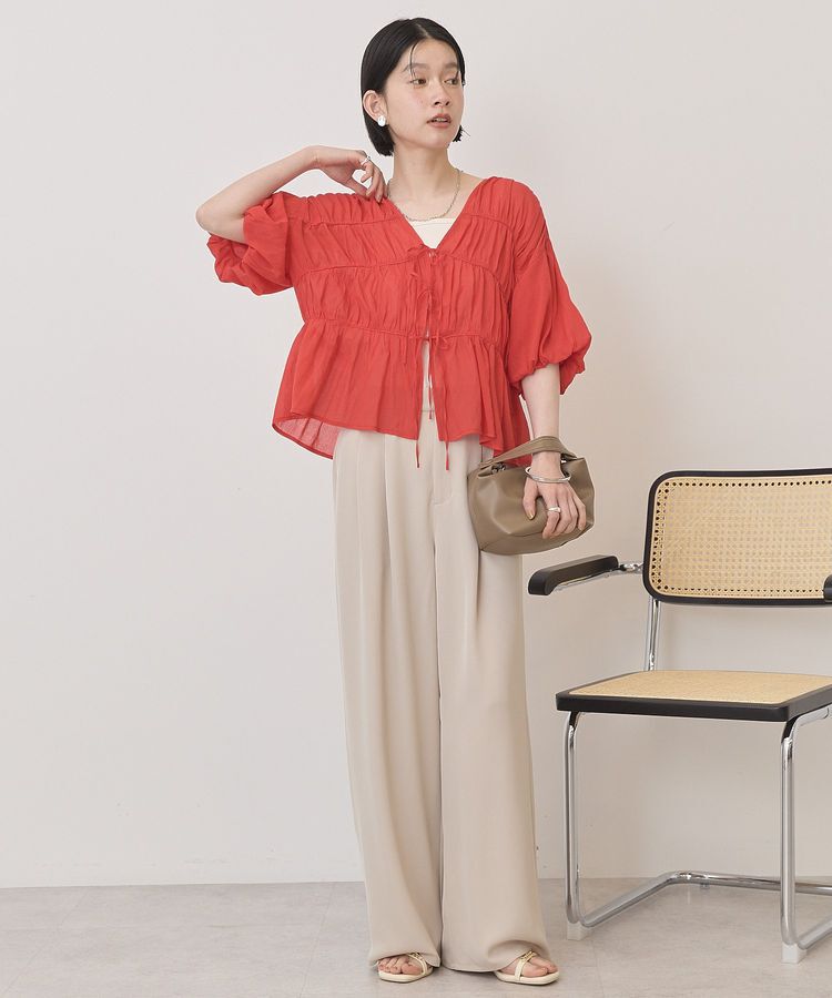 AMERICAN HOLIC「【接触冷感】フロントリボンブラウス」|シャツ・ブラウス|