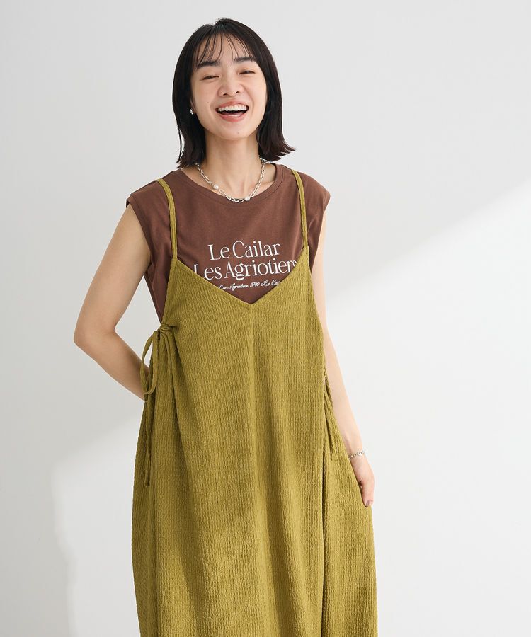 Green Parks「ノースリーブフェミニンロゴプルオーバー」|Tシャツ・カットソー|