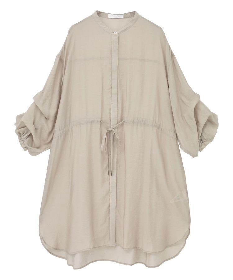 Green Parks「バンドカラー比翼タック袖チュニック」|チュニック|