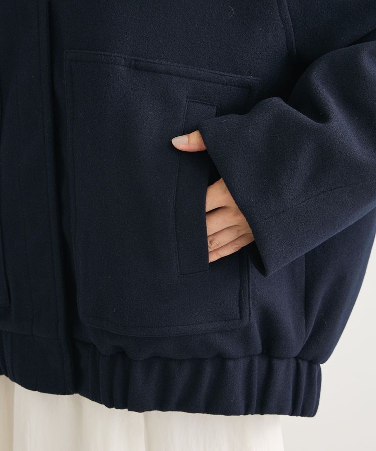 Green Parks「ニットフード付きウーリーブルゾン」|ブルゾン・スタジャン|