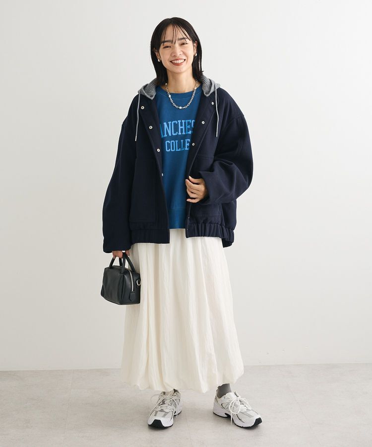 Green Parks「ニットフード付きウーリーブルゾン」|ブルゾン・スタジャン|