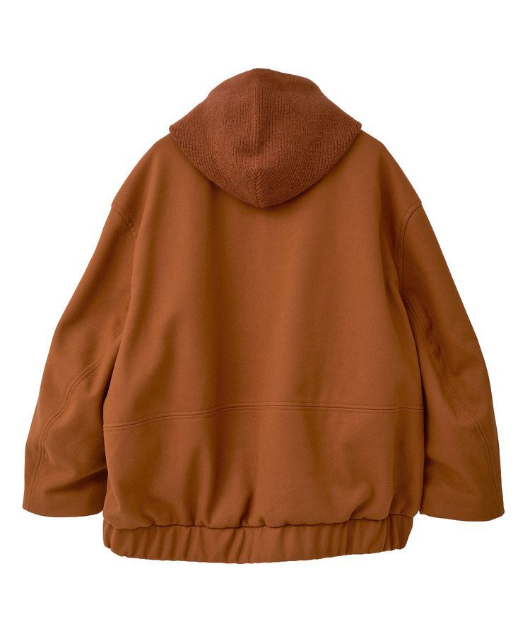 Green Parks「ニットフード付きウーリーブルゾン」|ブルゾン・スタジャン|