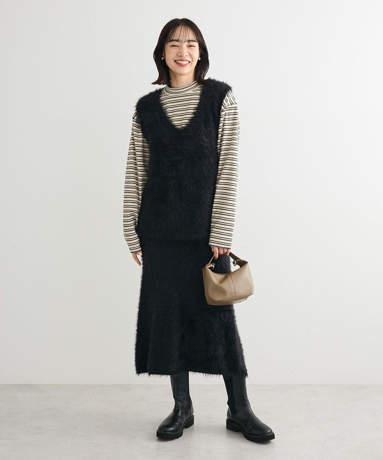 Green Parks「・Petit Fleur シャギーニットベスト」|ベスト・ジレ|