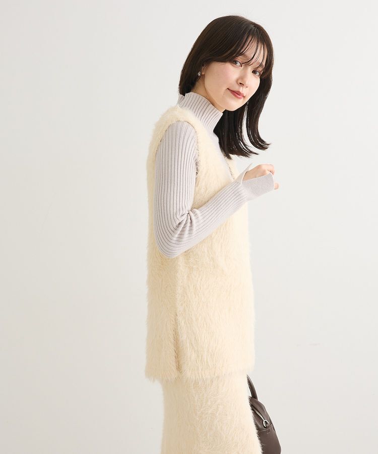 Green Parks「・Petit Fleur シャギーニットベスト」|ベスト・ジレ|